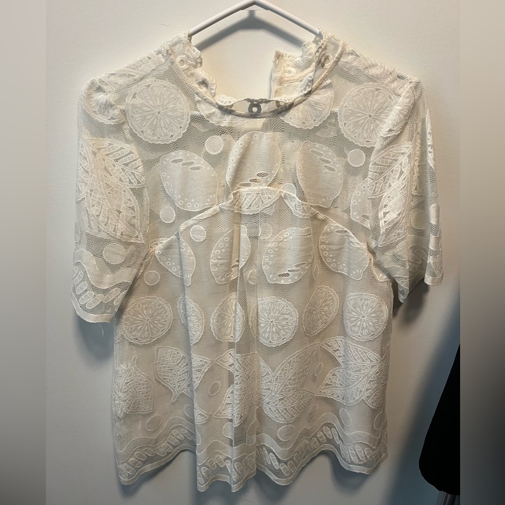 HD In Paris white lemon blouse